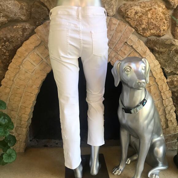Soft Surroundings Beaded Embellished White Jeans Style 2CC02 Women's Size Small - Picture 3 of 8